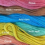 Bracelete com Zircônia, Fio de Seda e Inicial