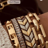 Mix Pulseiras (Bracelete Articulado Spikes)
