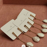 Brinco Corrente Fininha e Pérola Moeda G