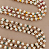 Gargantilha Pérola Barroca com Cristais Coloridos