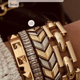 Mix Pulseiras (Bracelete Articulado Spikes)