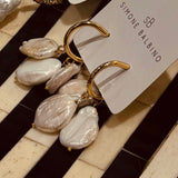 Brincos Argola com Pérolas Barrocas