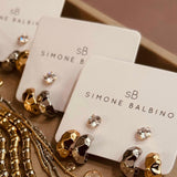 Trio de Brincos Argolas Orgânicas Mix de Banhos e Ponto de Luz -  3 Pares